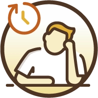 Illustration of Tired Person