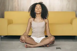 woman meditating